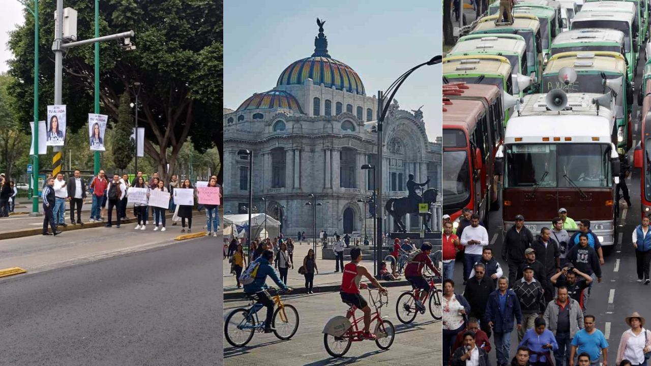 Estas son las marchas y bloqueos que habrá hoy en la CDMX