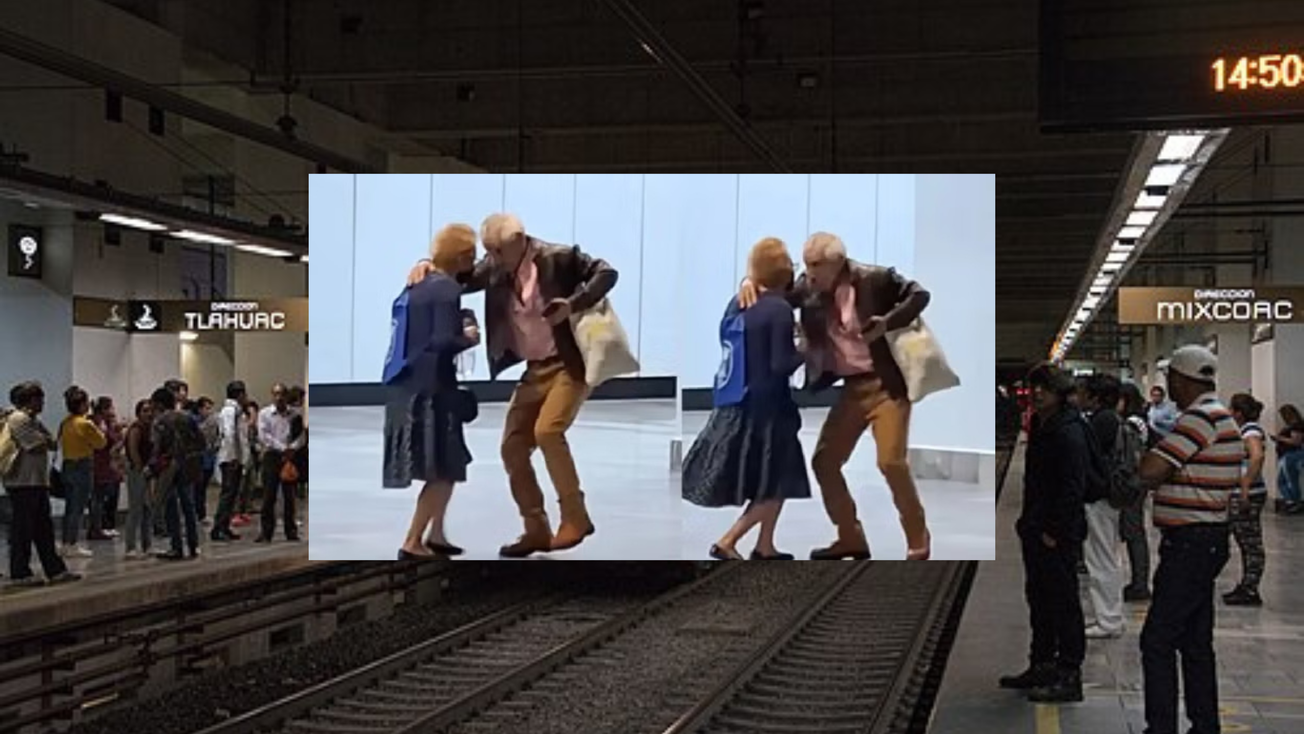 Los abuelitos que se hicieron virales al bailar mientras esperaban el Metro